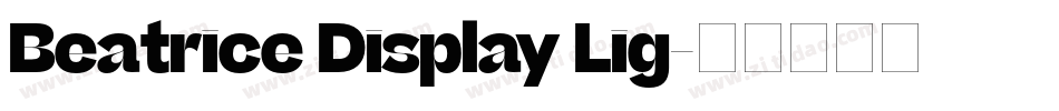 Beatrice Display Lig字体转换
